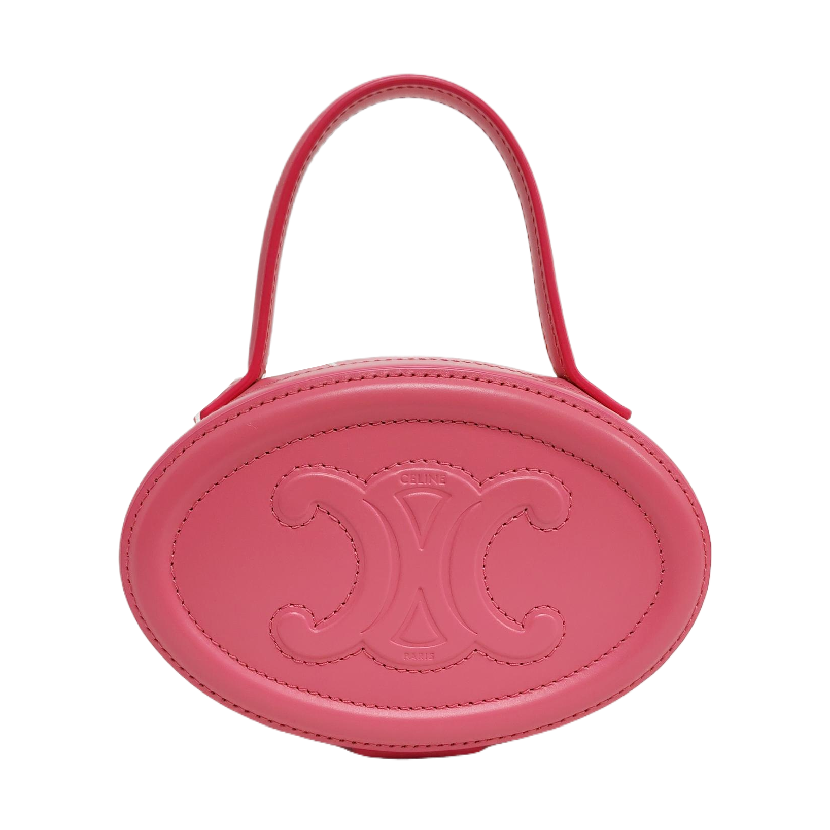 Authenticated pre-owned  TRIOMPHE Calfskin Pink - Top Handle Bag at Looply