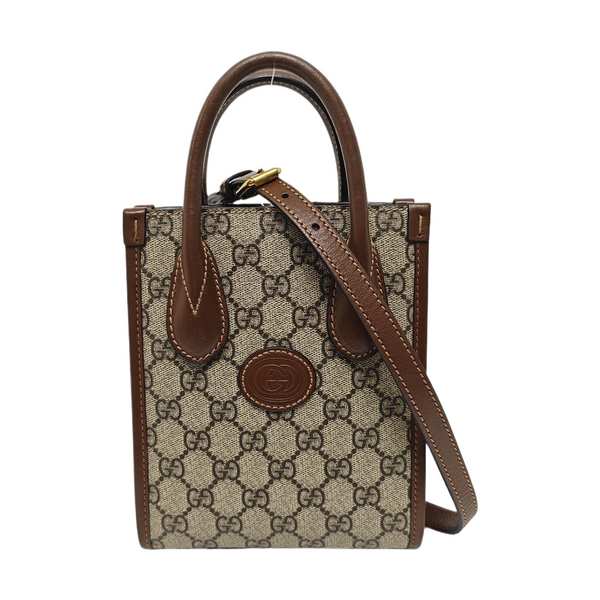 Retro Mini Monogram Coated Canvas Beige