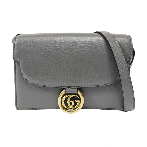 GG Ring Small Calfskin Gray