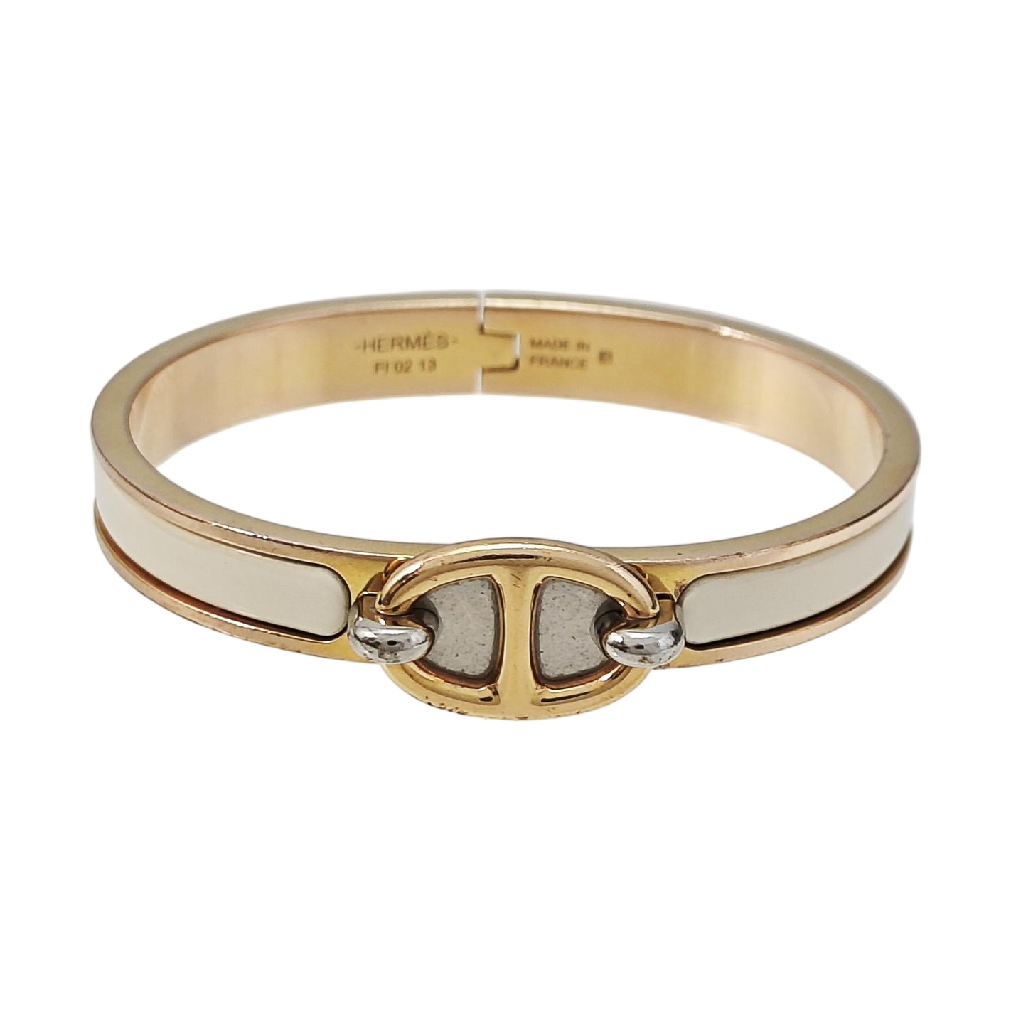 Metal White Bangle