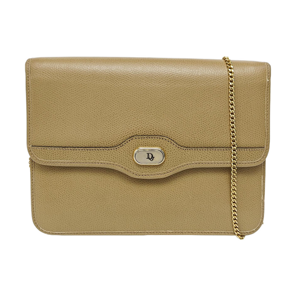 Calfskin Shoulder Bag Beige