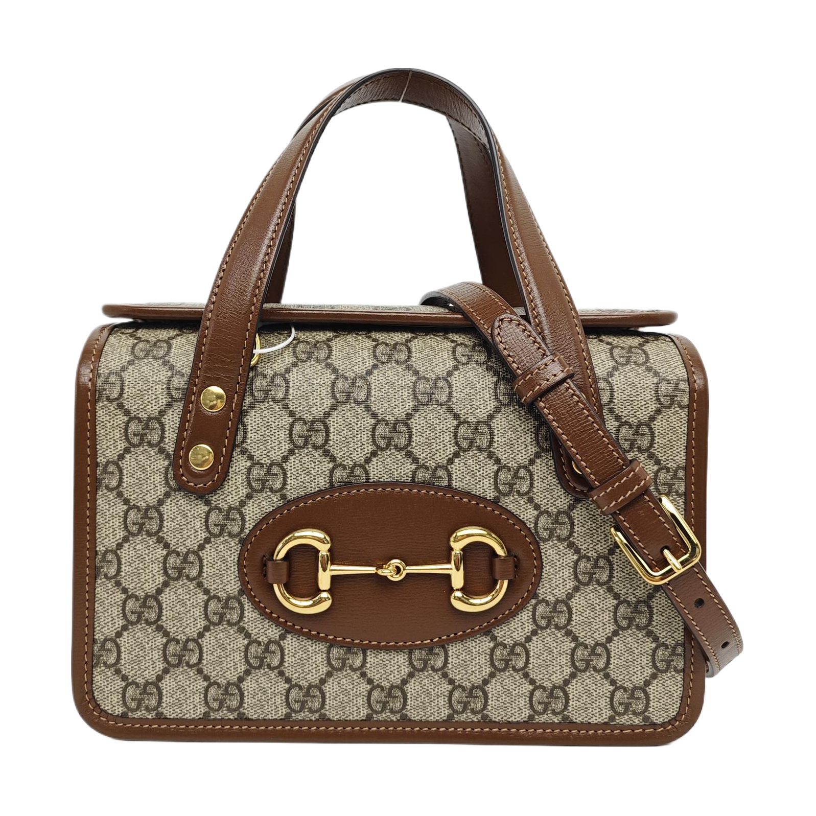 Horsebit 1955 Mini Monogram Coated Canvas Beige