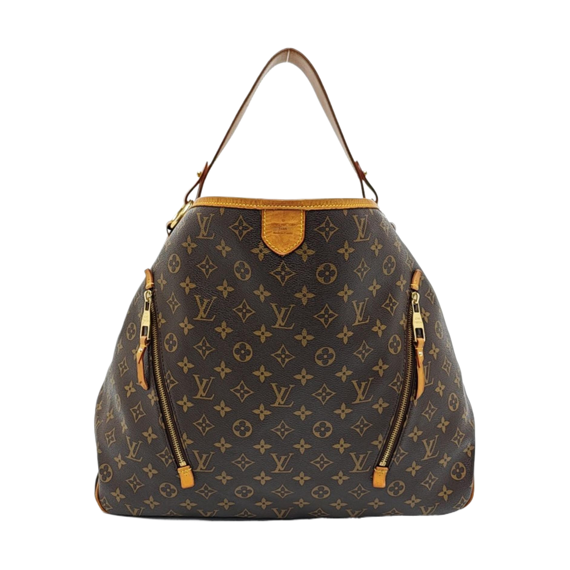 Monogram Coated Canvas Tote Bag Brown