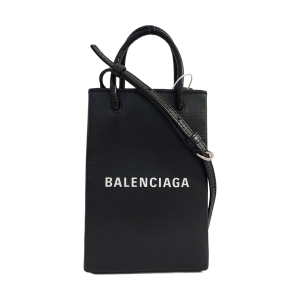 Shopping Bag Calfskin Black