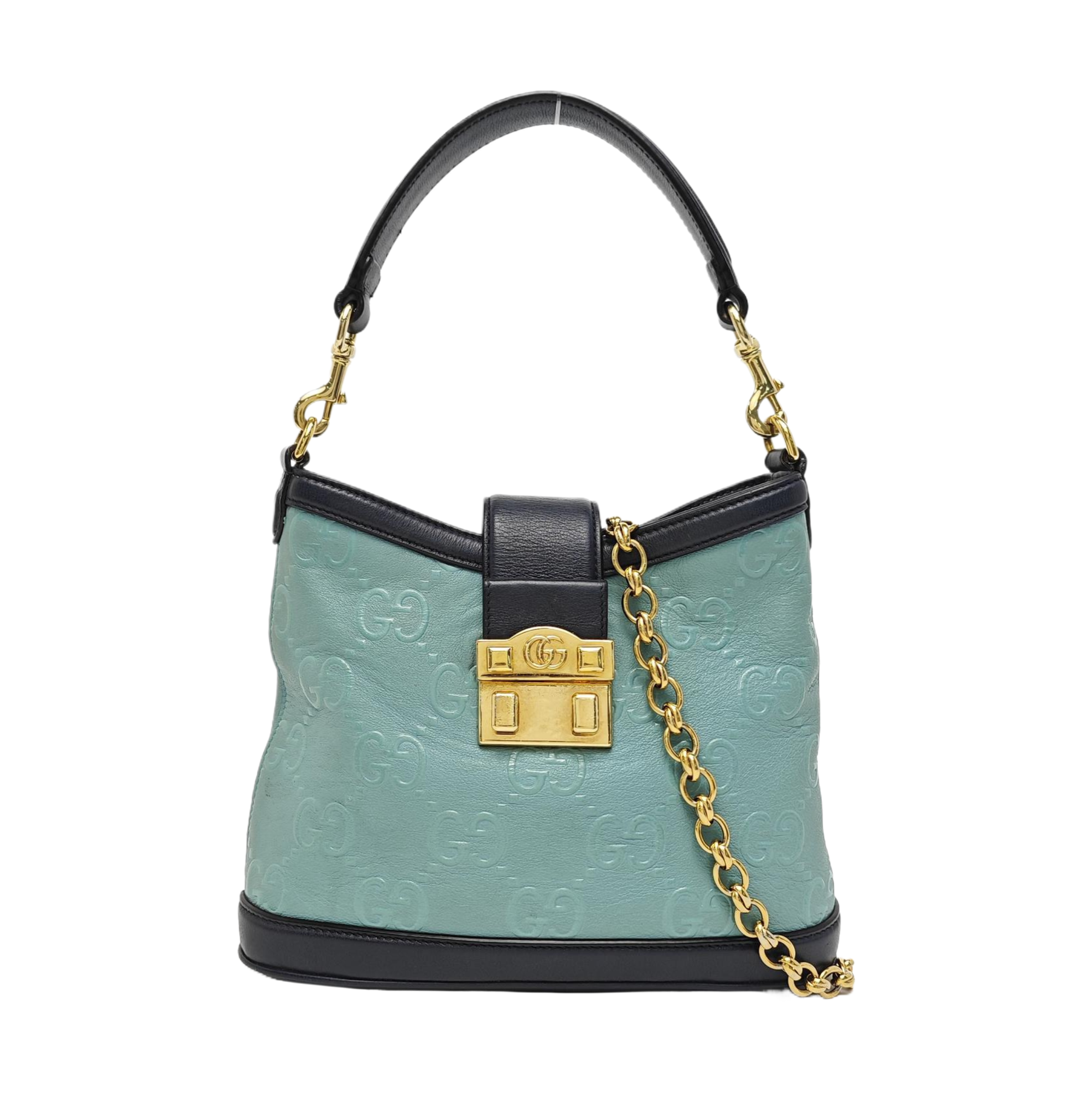 Calfskin Bucket Bag Small Blue