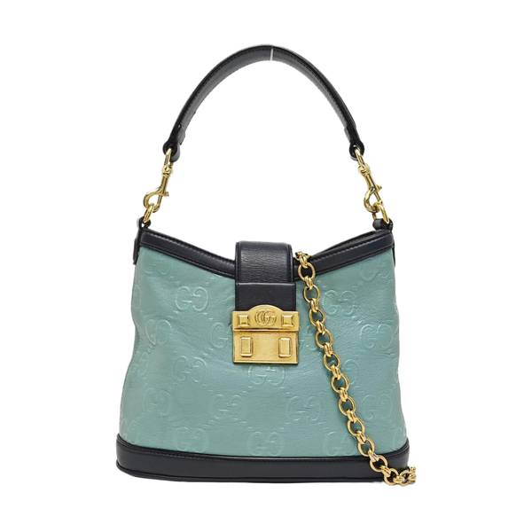 Calfskin Bucket Bag Small Blue