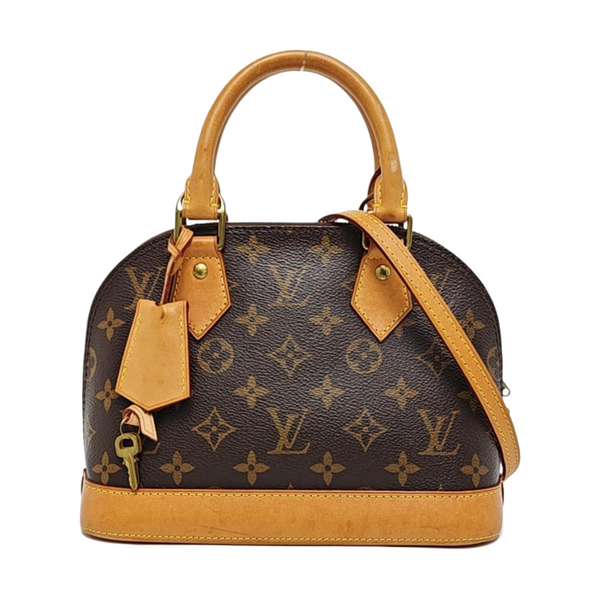 ALMA BB Monogram Coated Canvas Brown