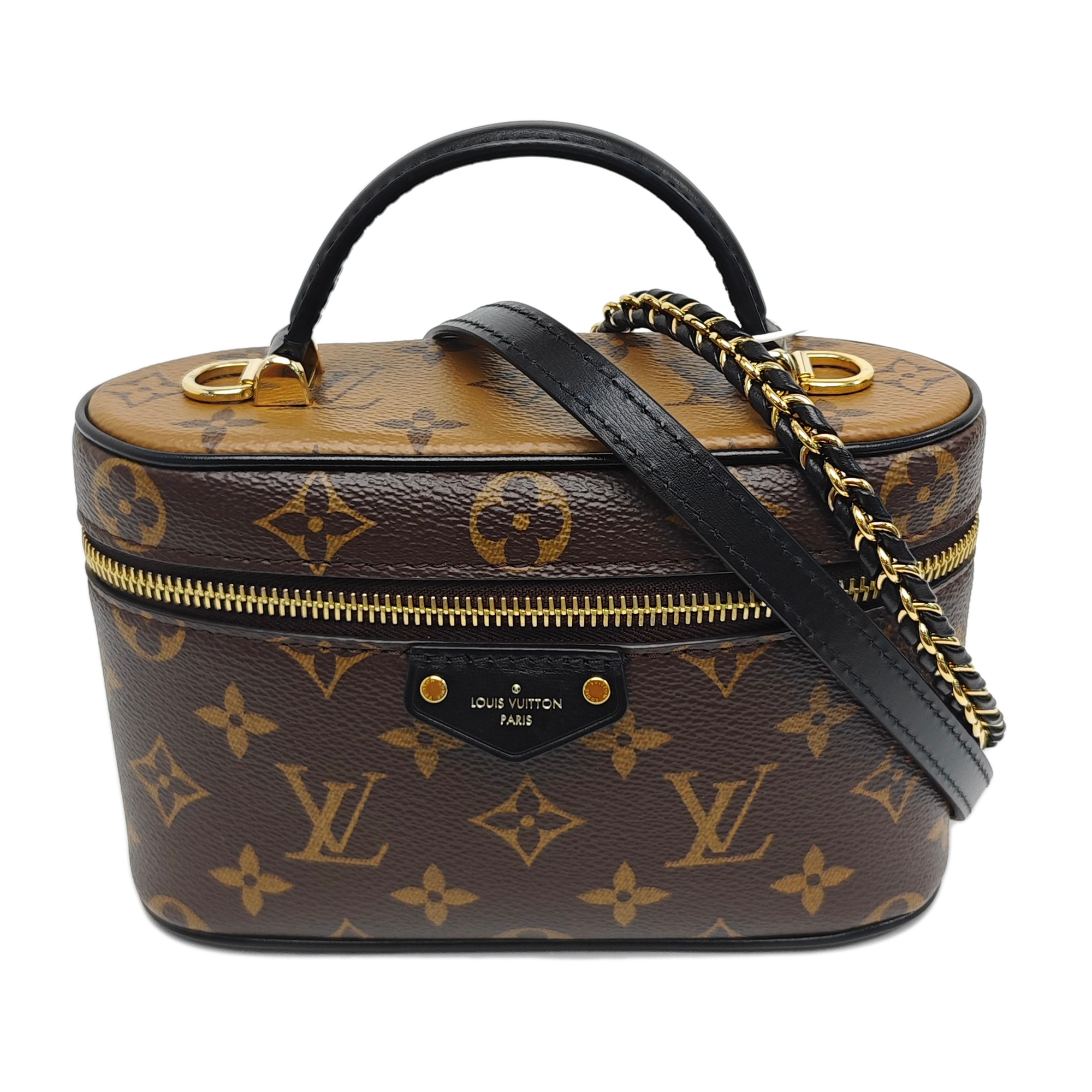 Vanity Chain Pouch Monogram Coated Canvas Brown