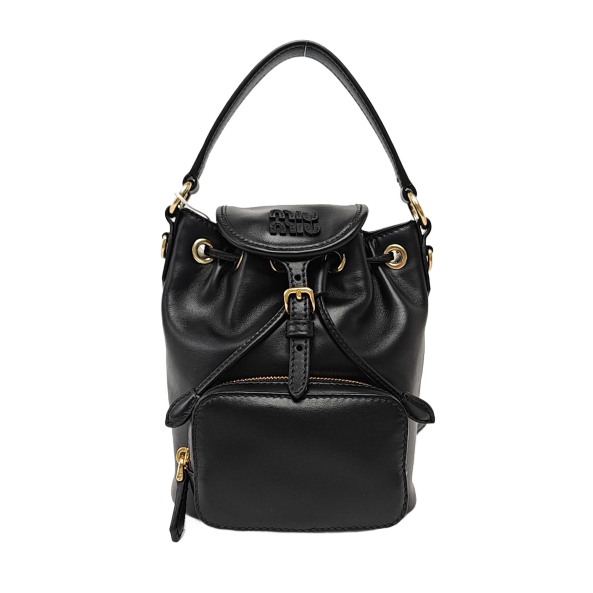 Calfskin Backpack Mini Black