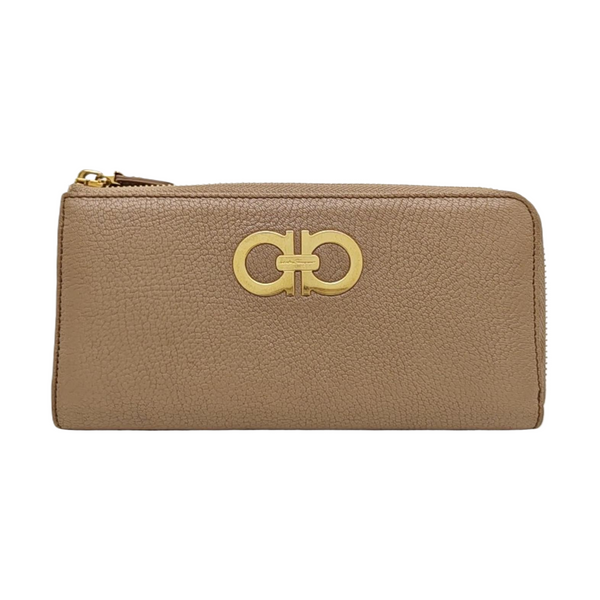 Gancini Calfskin Gray Wallet