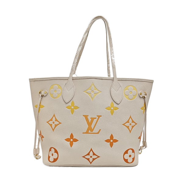 NEVERFULL MM Monogram Calfskin Beige