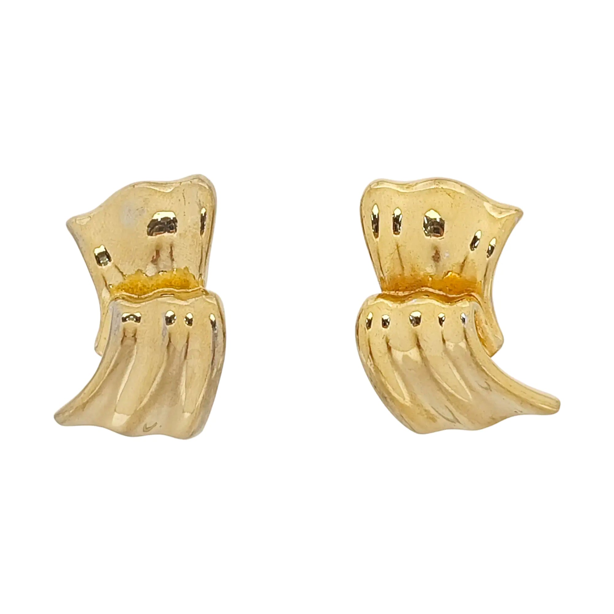 Metal Gold Clip On Earrings
