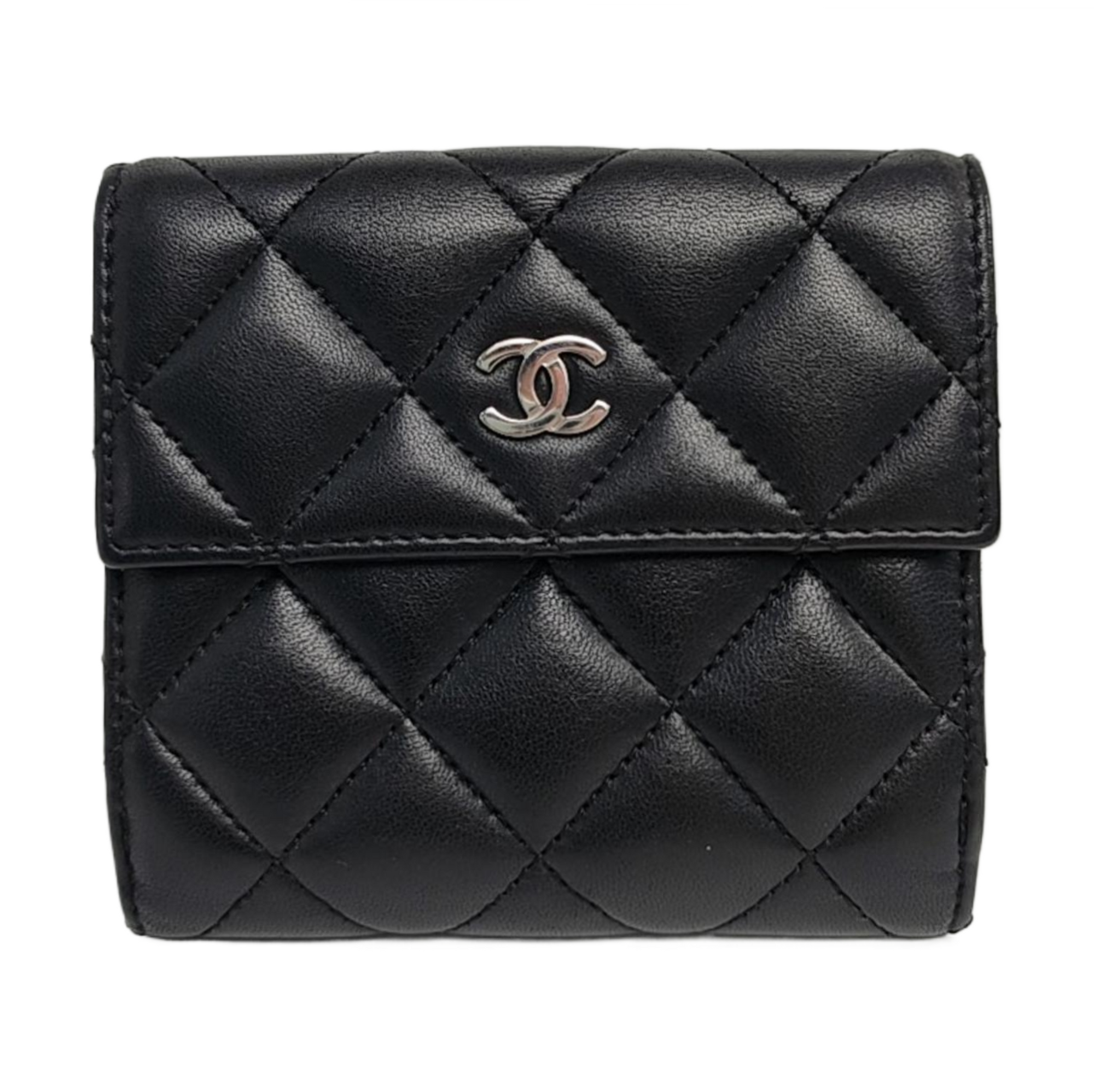 Quilted Lambskin Wallet Black