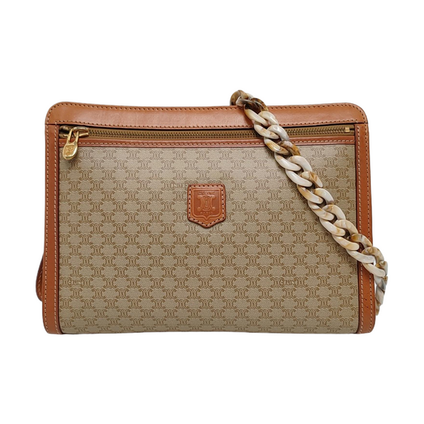 MACADAM CLUTCHES Coated Canvas Brown