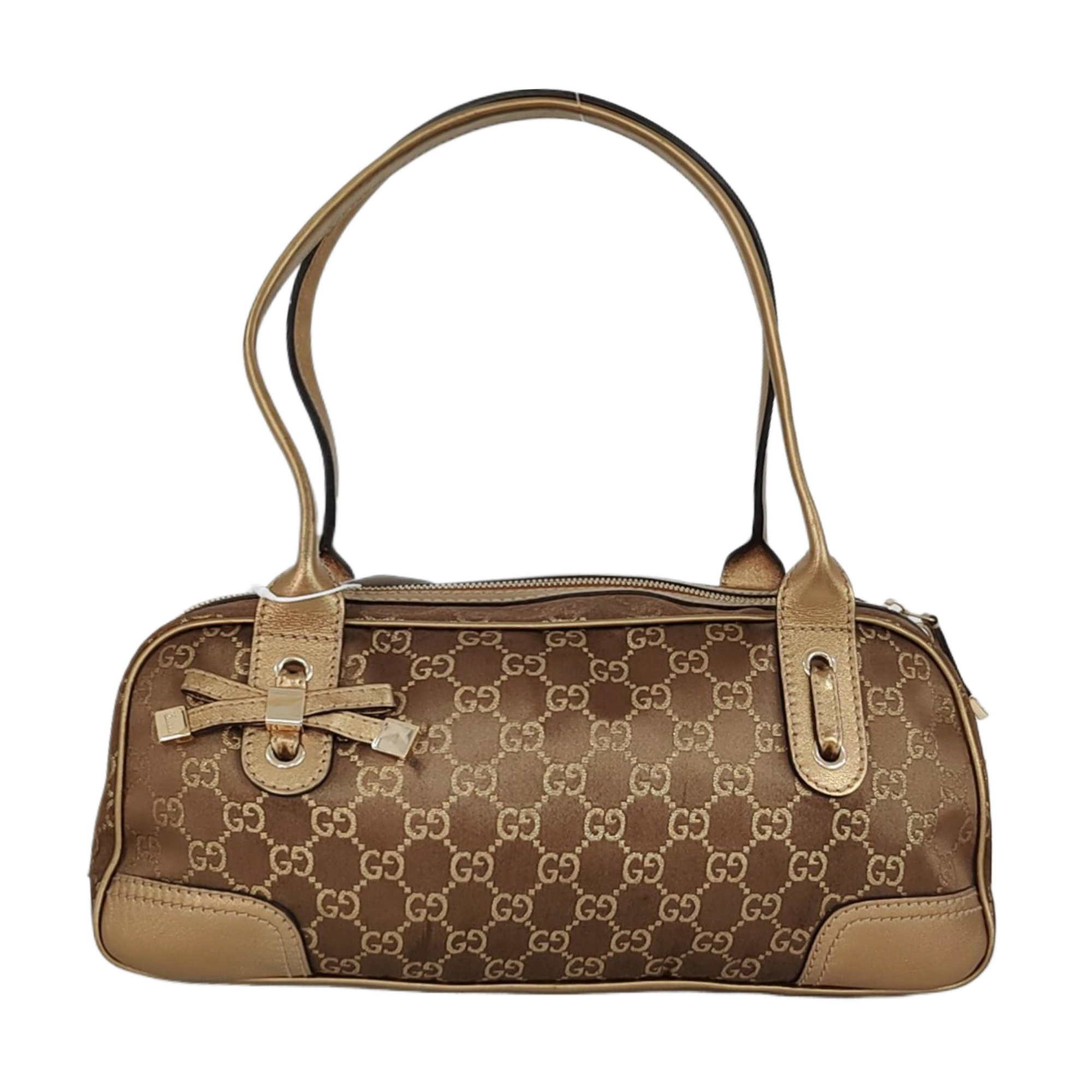 Monogram Canvas Shoulder Bag Brown