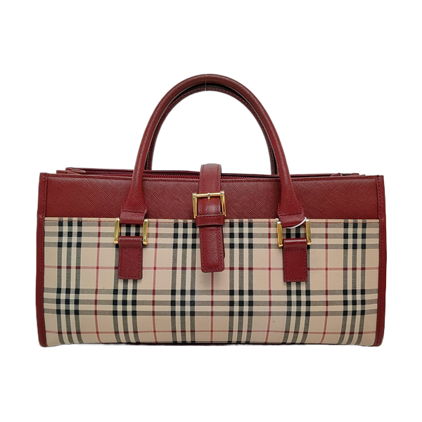 House Check Canvas Tote Canvas Beige