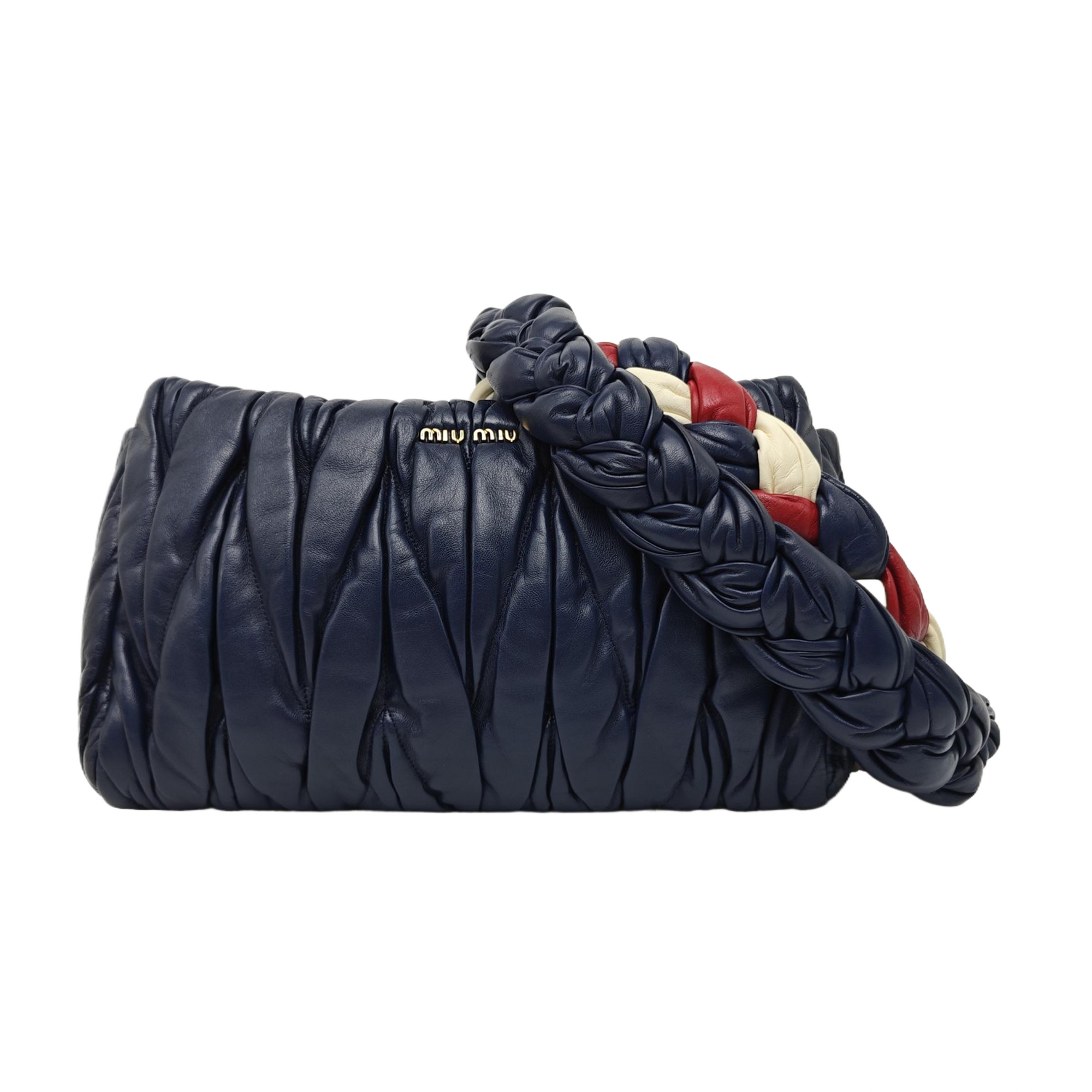 Bow Tote Lambskin Blue