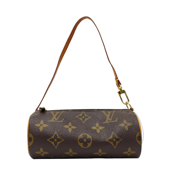 PAPILLON Mini Monogram Coated Canvas Brown