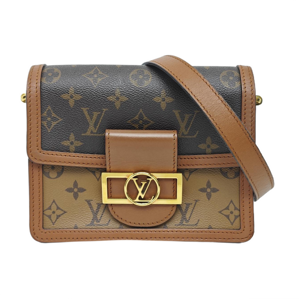 DAUPHINE Mini Monogram Coated Canvas Brown