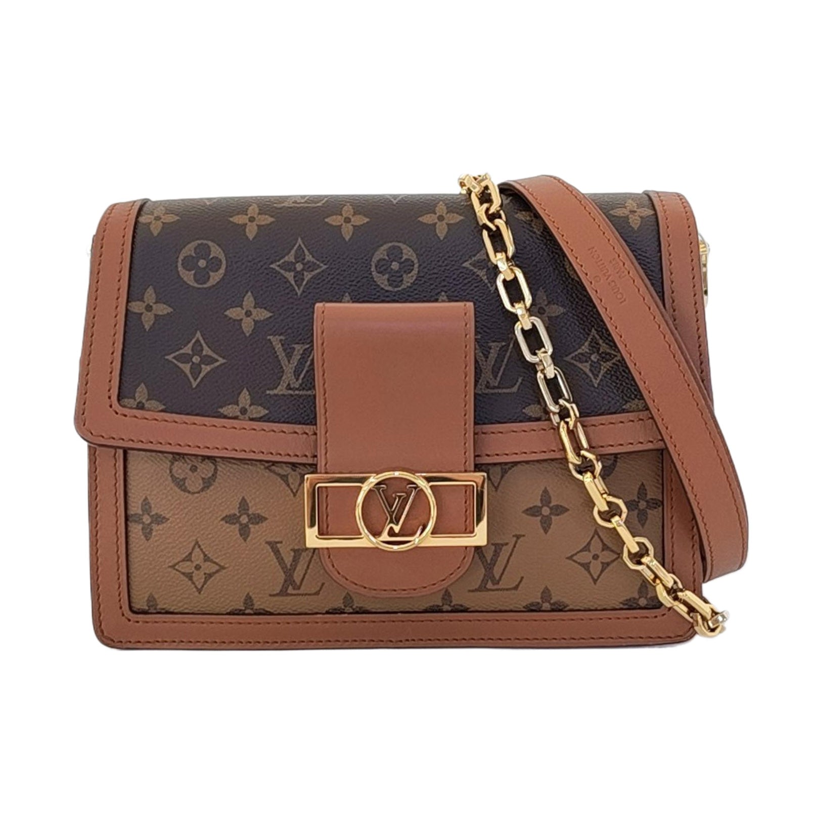 DAUPHINE MM Monogram Coated Canvas Brown