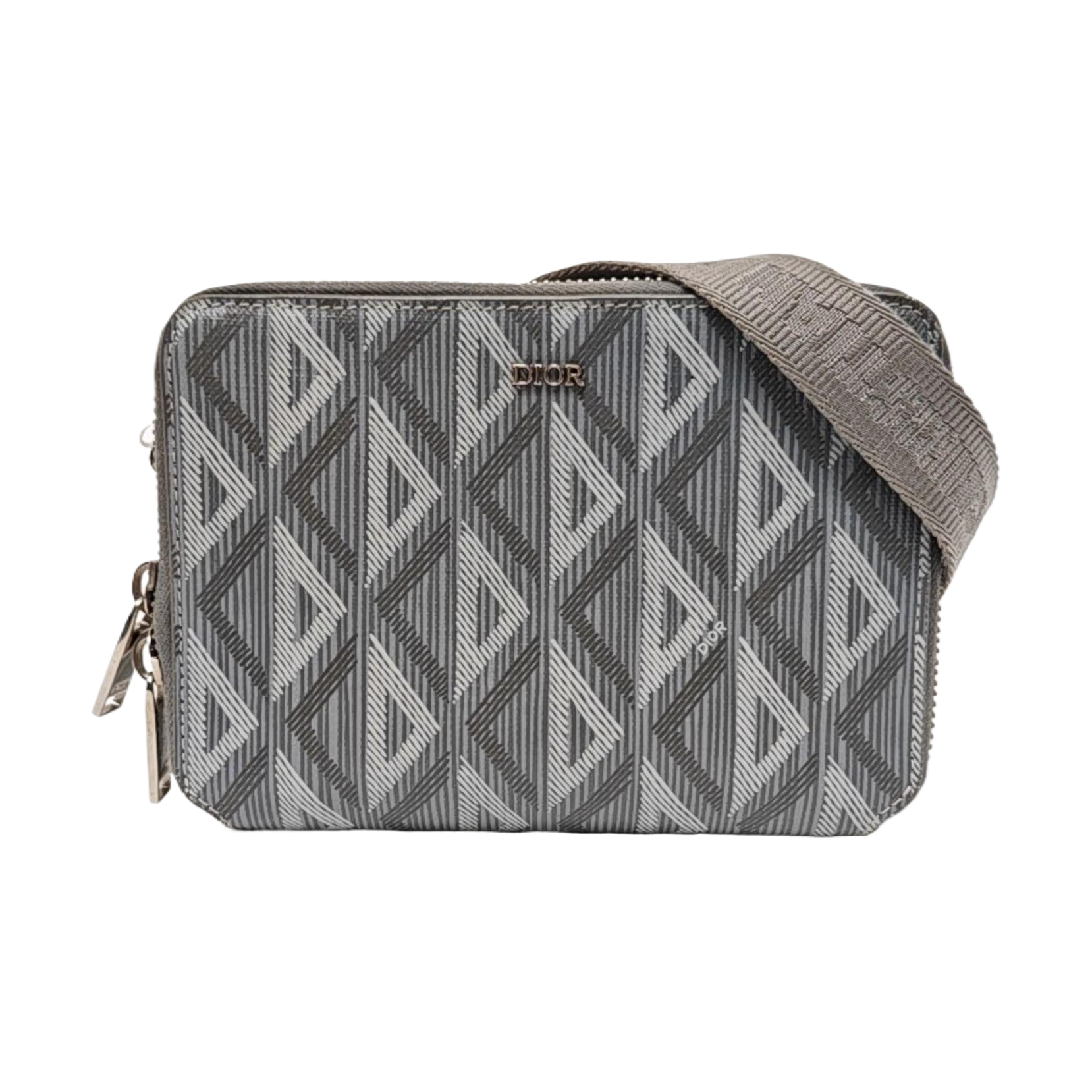 Coated Canvas Shoulder Bag Gray