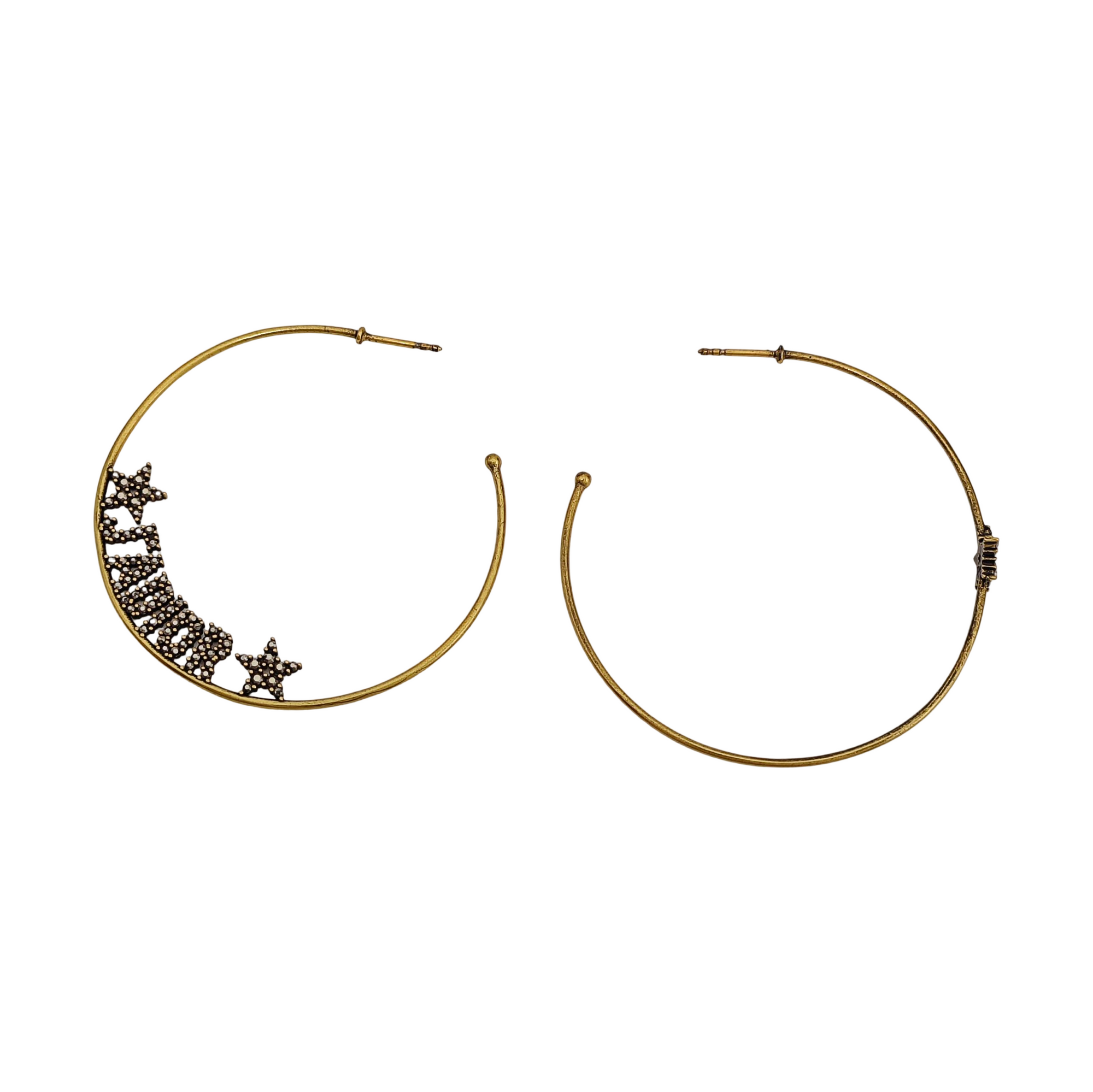 J'adior Metal Gold Stud Earrings
