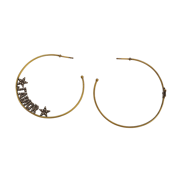 J'adior Metal Gold Stud Earrings