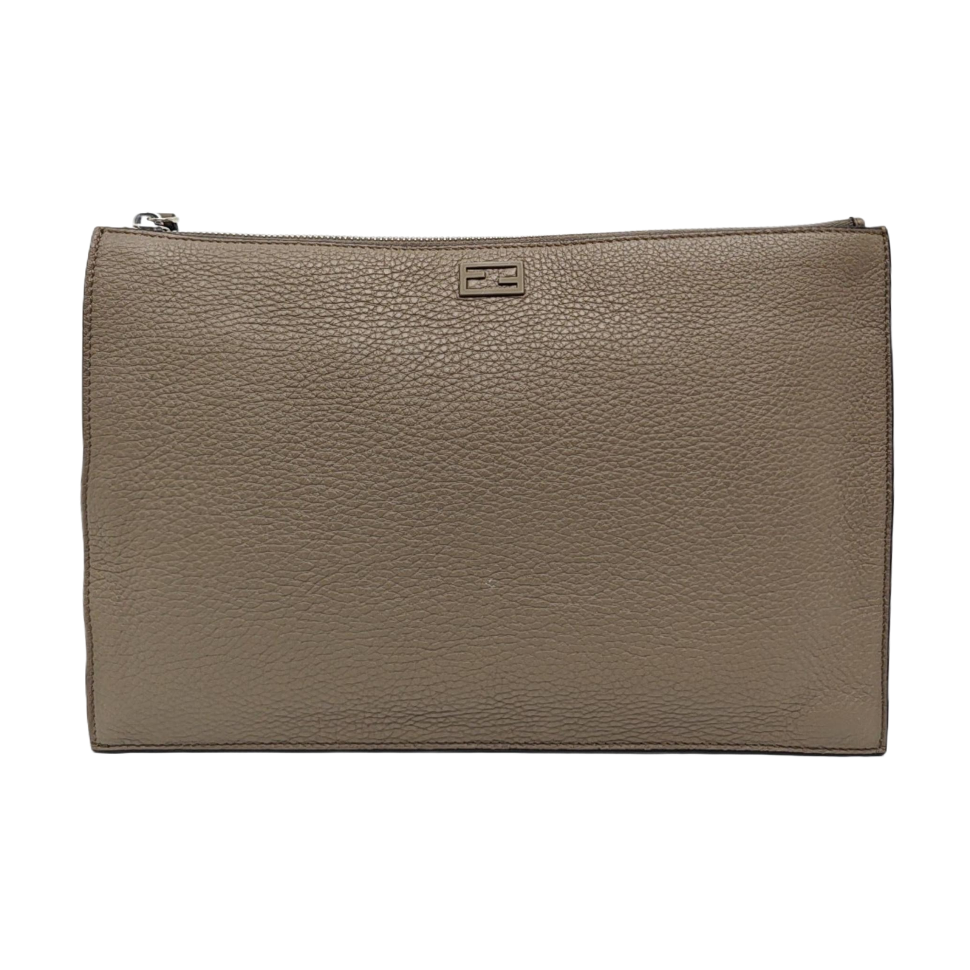 Calfskin Clutch Gray