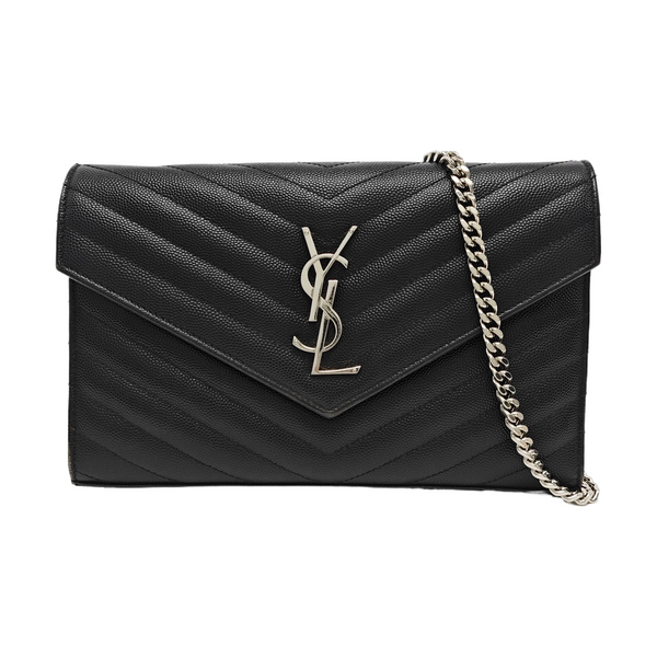 MONOGRAM Medium Chevron, Quilted Calfskin Black