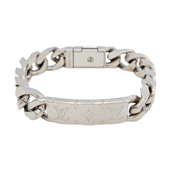 Monogram Metal Silver Bracelet