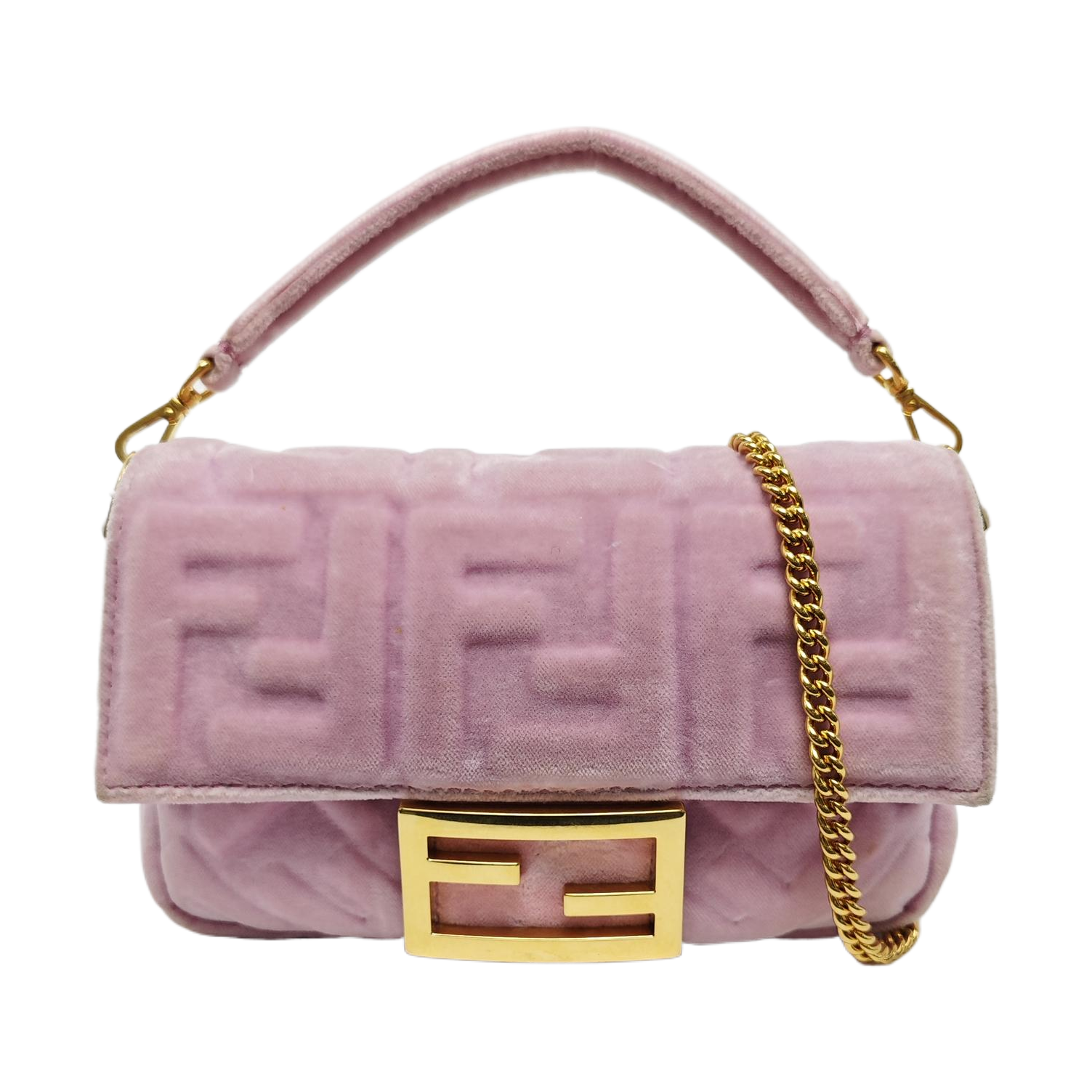 Authenticated pre-owned  Baguette Mini Fabric Pink - Shoulder Bag at Looply
