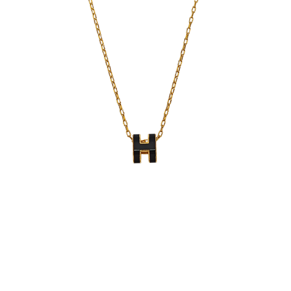 Pop H Metal Gold Necklace