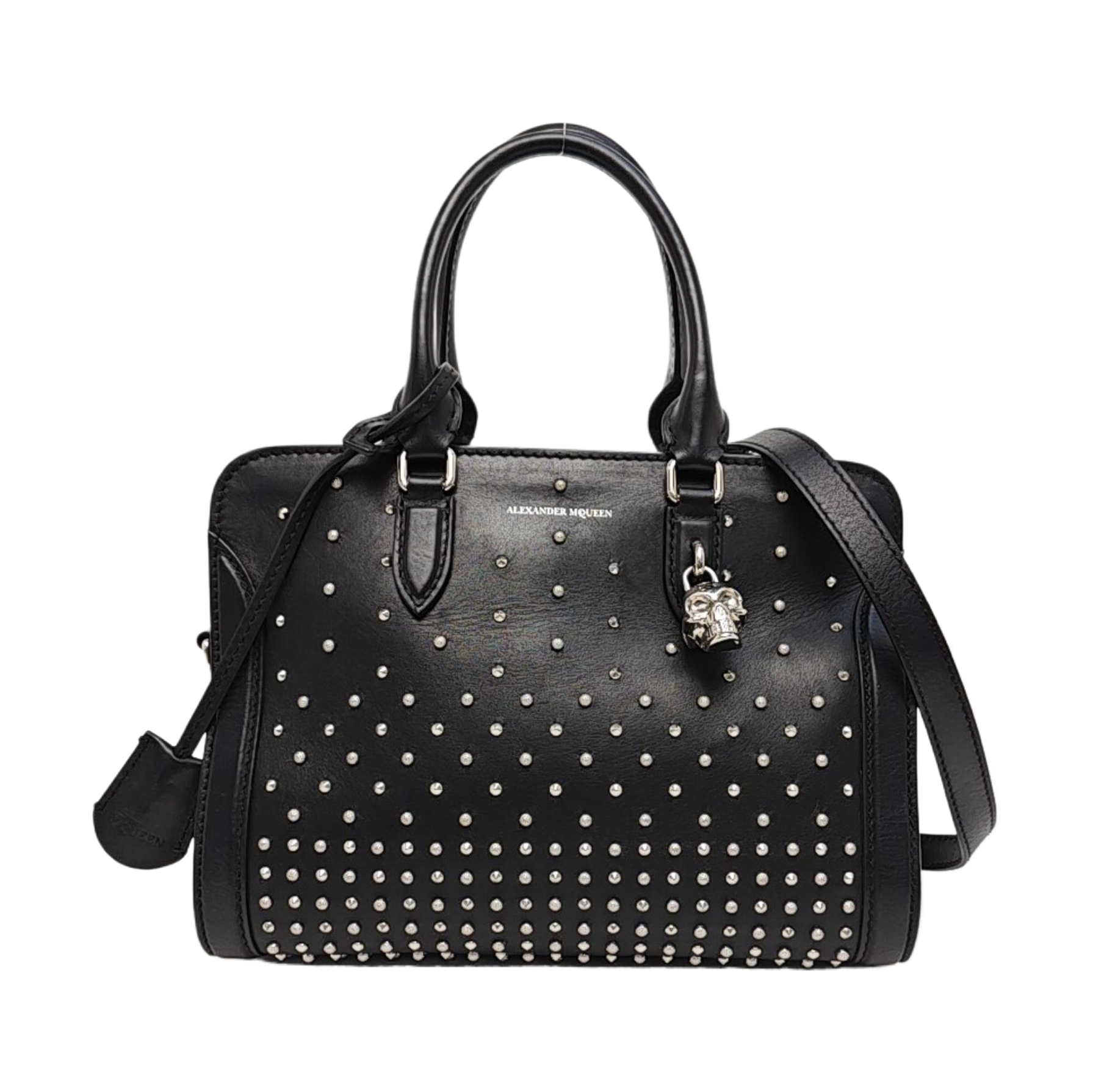 Leather Shoulder Bag Small Black