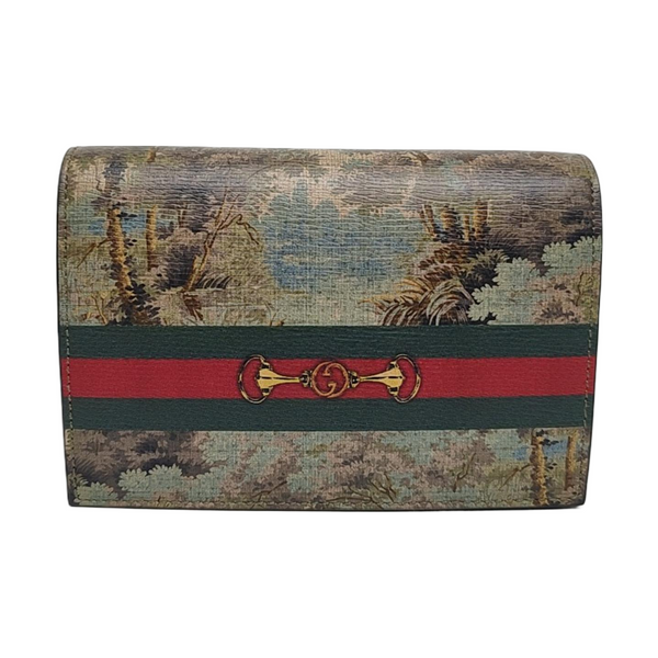 Monogram Leather Clutch Multicolor