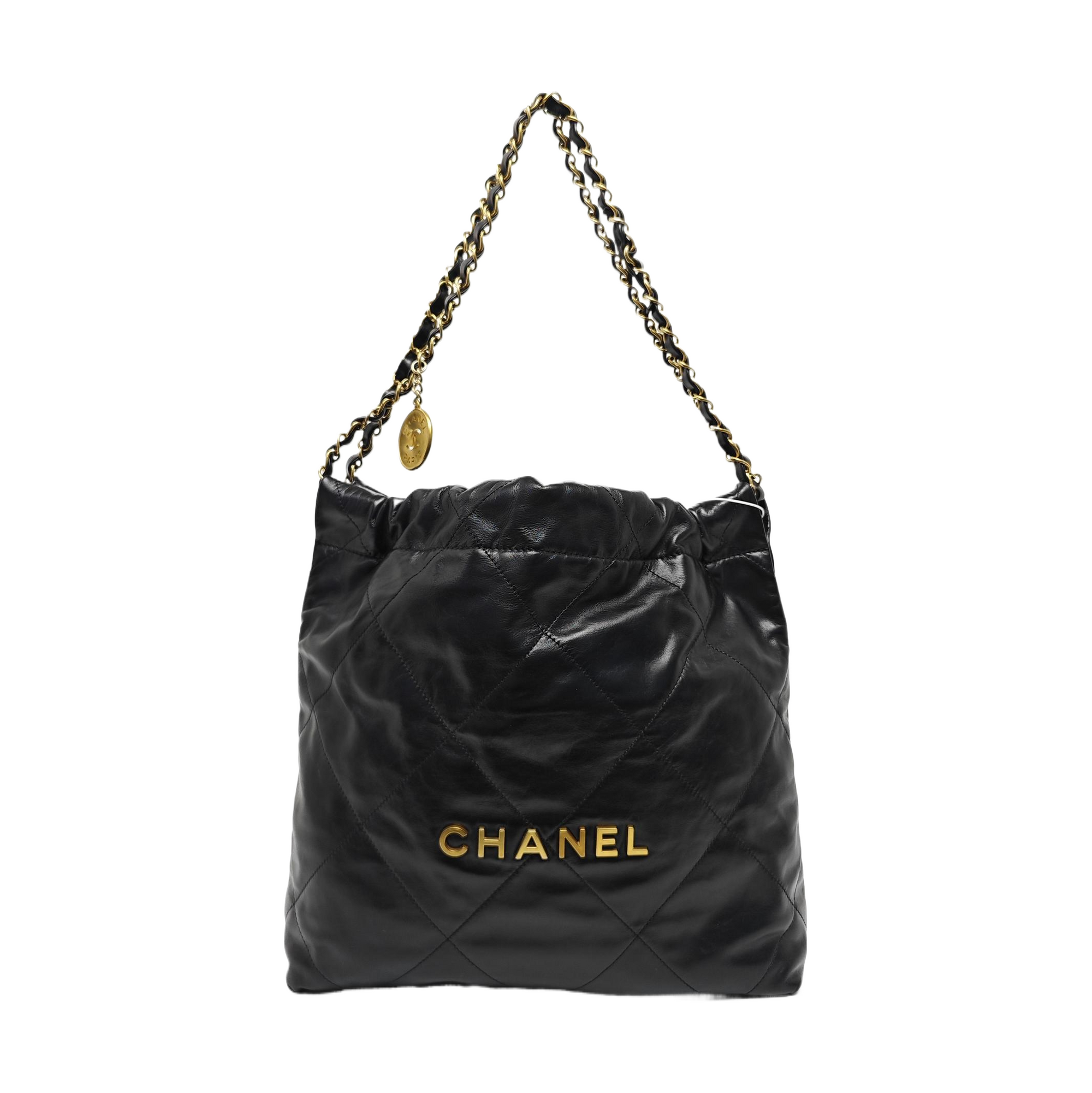 CHANEL 22 Small Quilted Calfskin Black