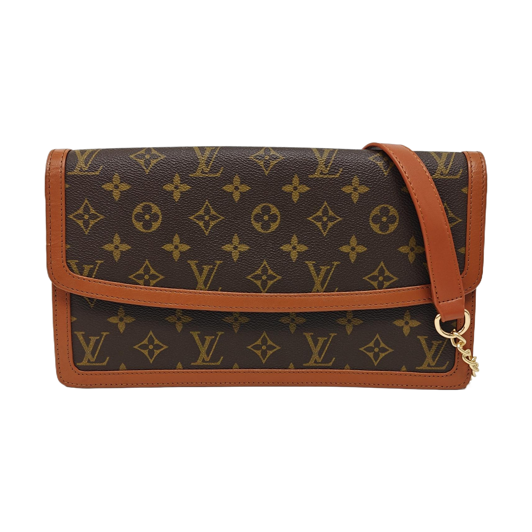 DAME GM Monogram Coated Canvas Brown