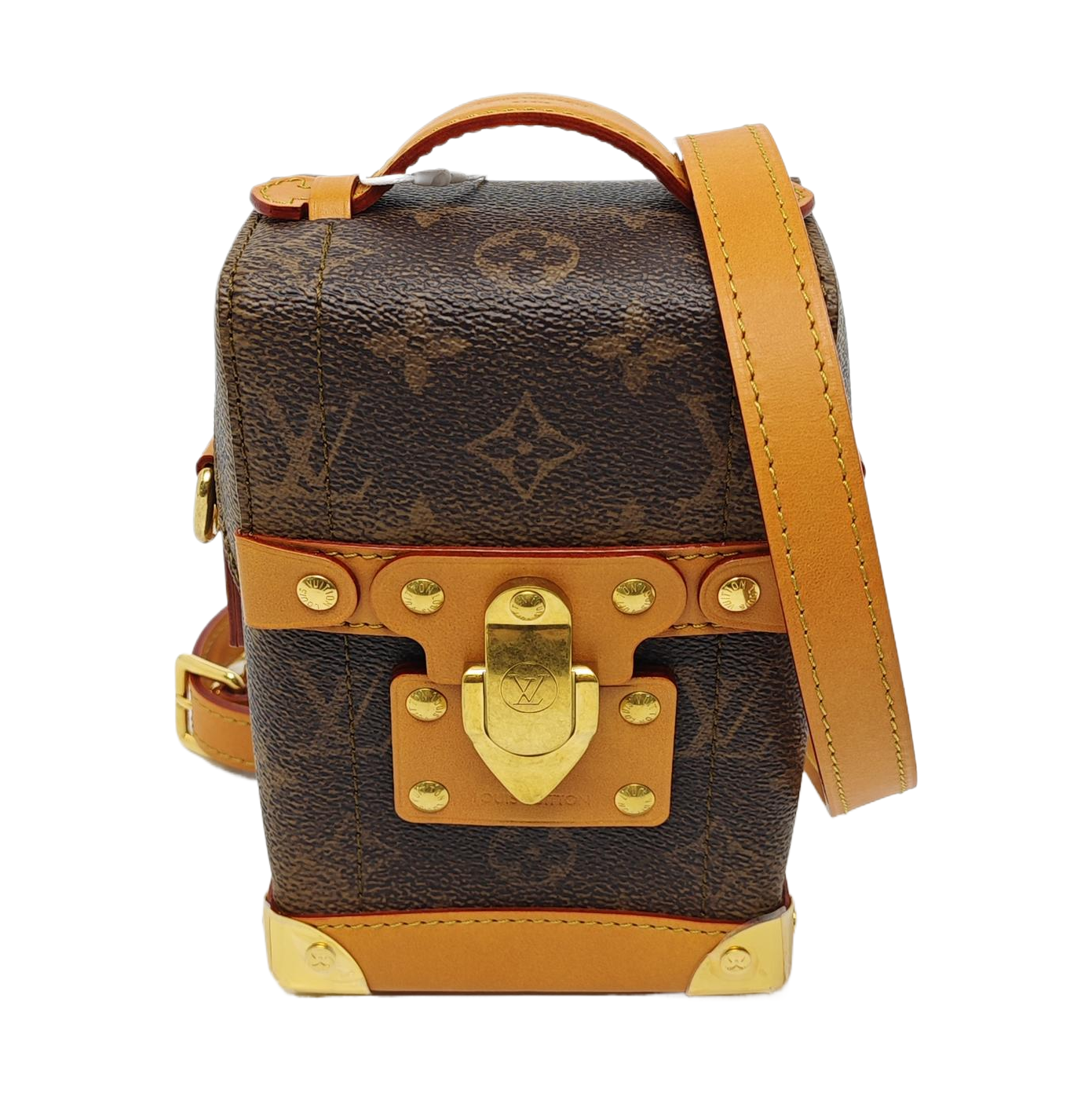 TRUNK Monogram Coated Canvas Brown