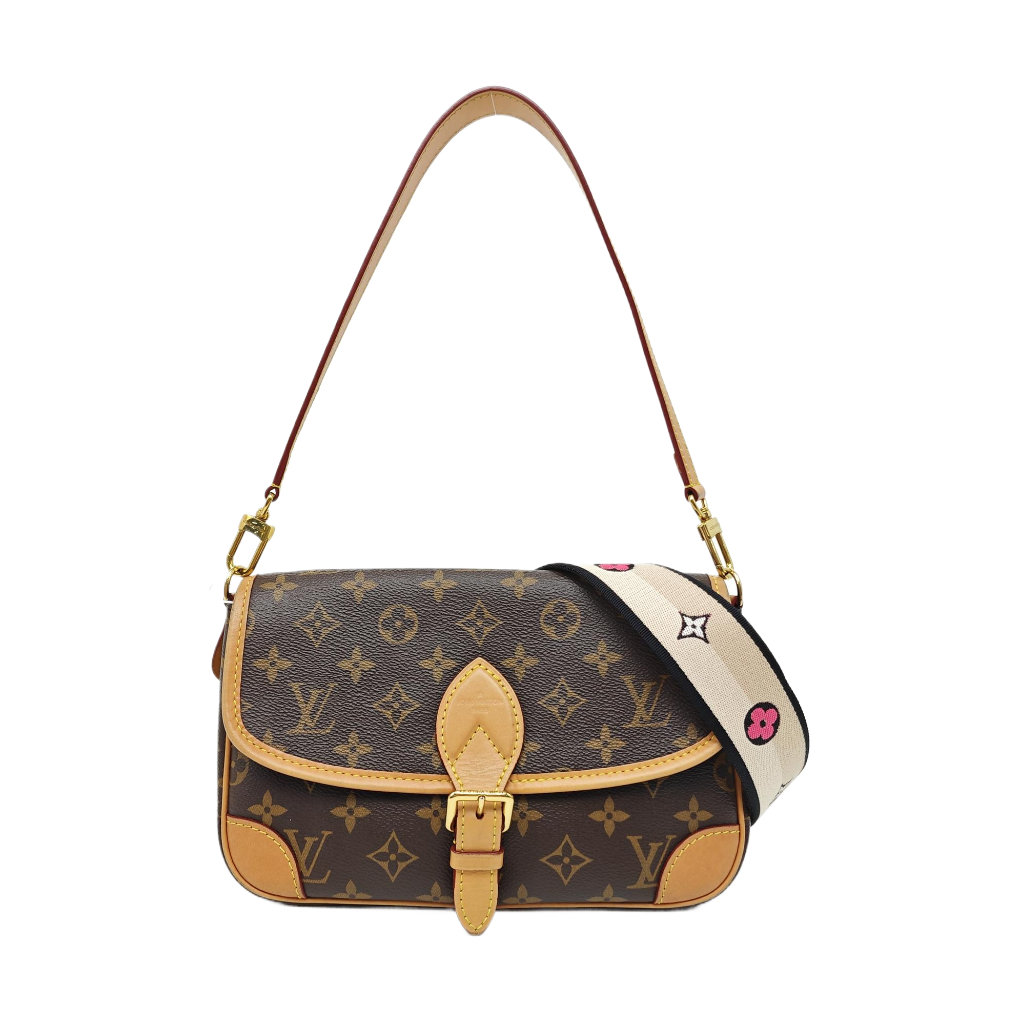 DIANE Monogram Coated Canvas Brown