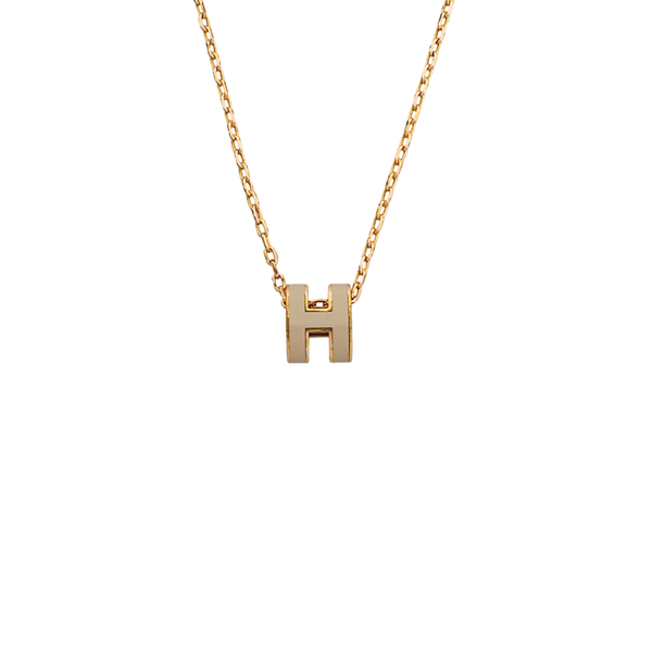 Pop H Metal Gold Necklace