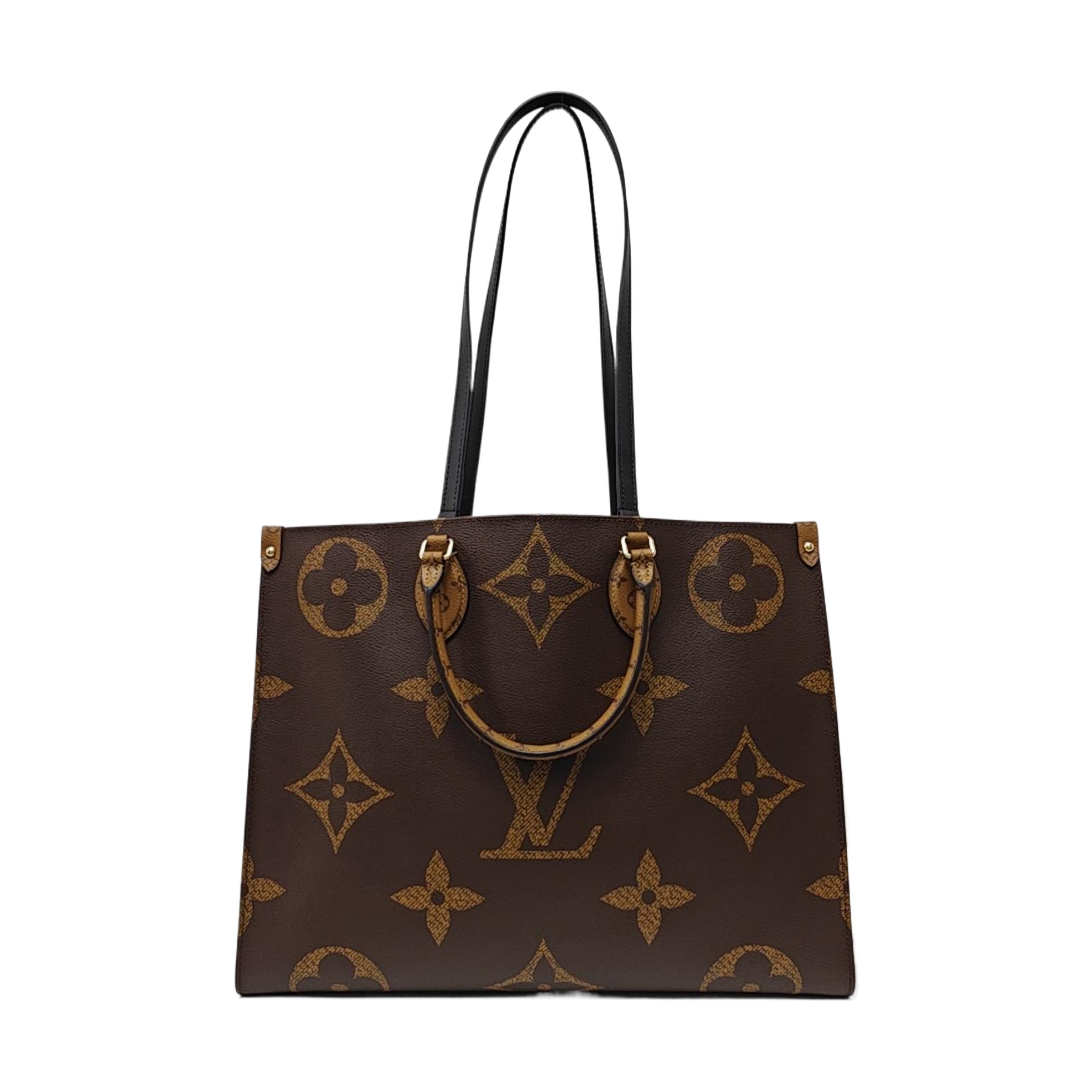 Authenticated pre-owned  ONTHEGO GM Monogram Coated Canvas Brown - Tote Bag at Looply