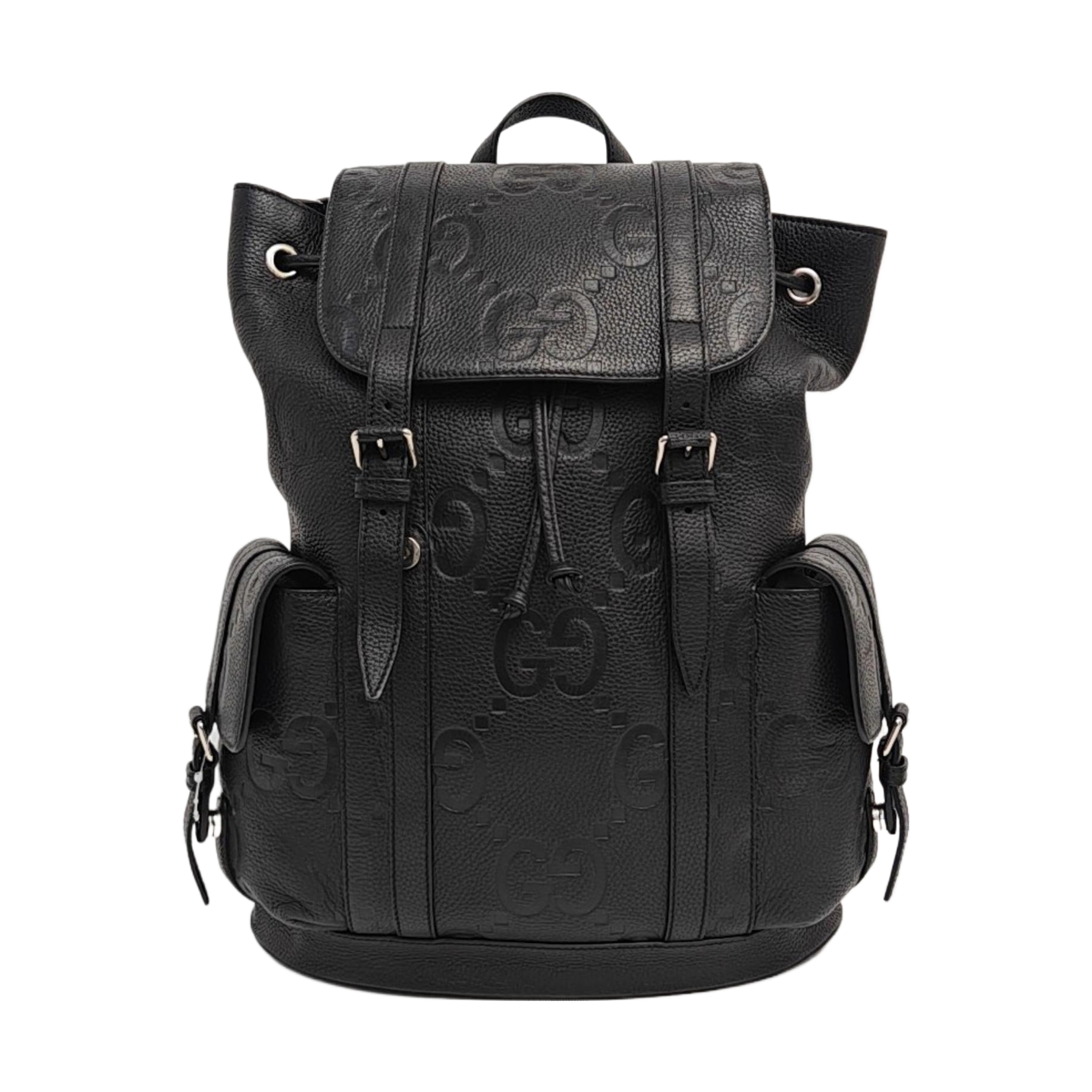 Monogram Calfskin Backpack Large Black