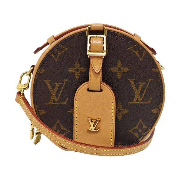 BOITE CHAPEAU Mini Monogram Coated Canvas Brown
