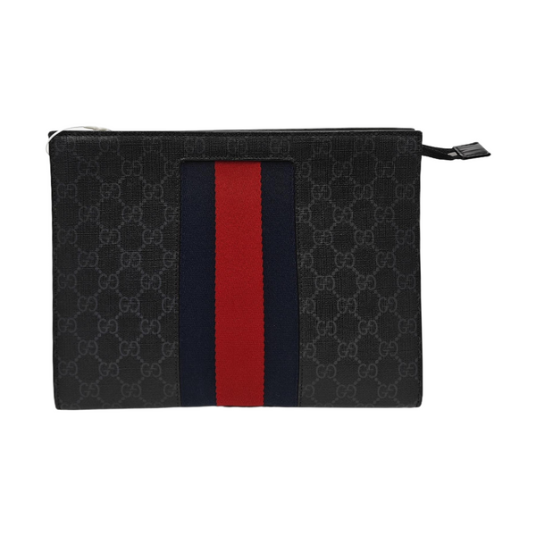 GG Supreme Monogram Coated Canvas Gray