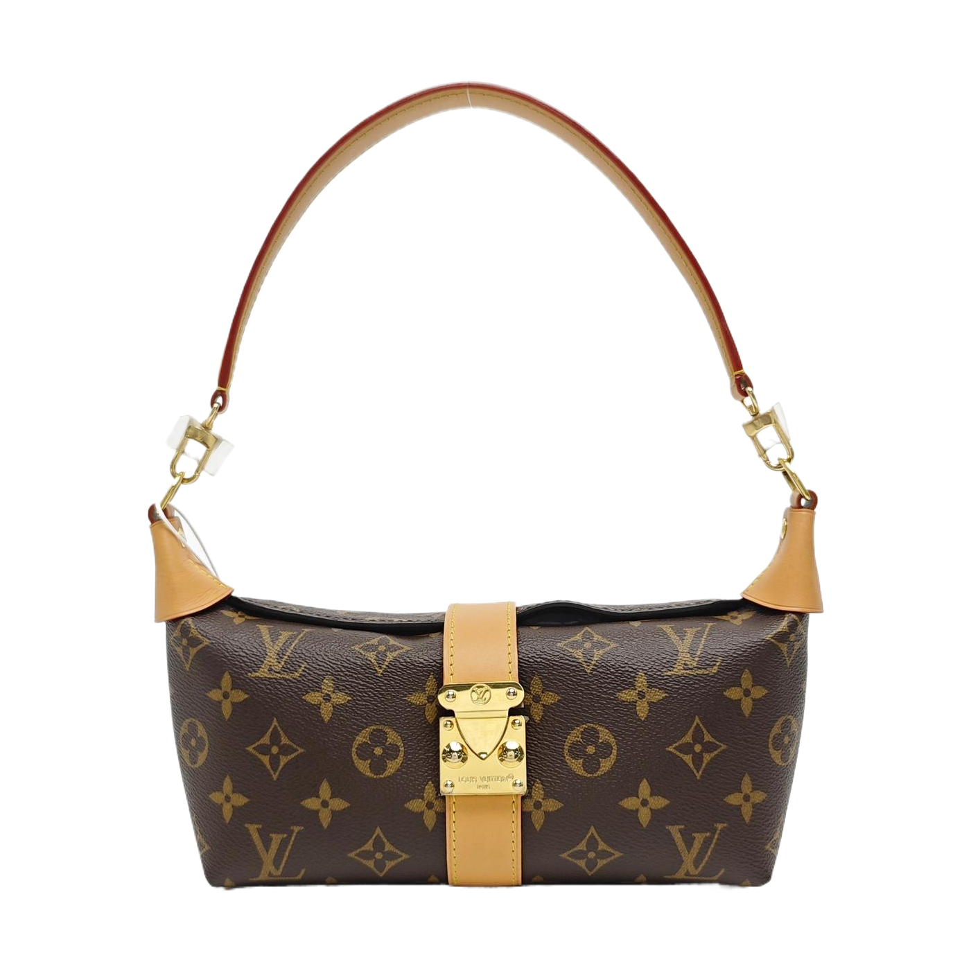 Pochette Mia Monogram Coated Canvas Brown