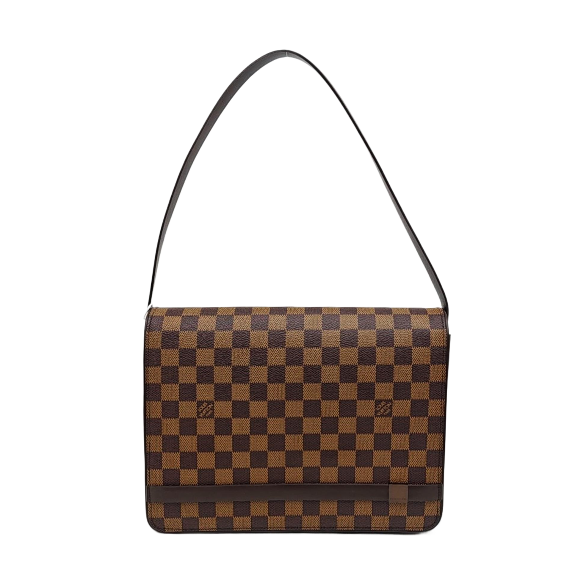TRIBECA Damier Ebene Coated Canvas Brown