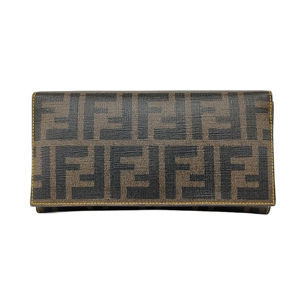Coated Canvas Wallet Brown