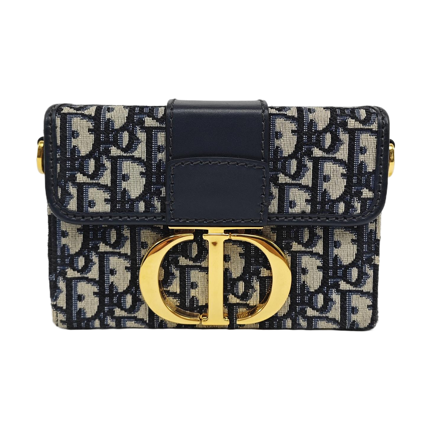 30 Montaigne Mini Oblique Canvas Blue