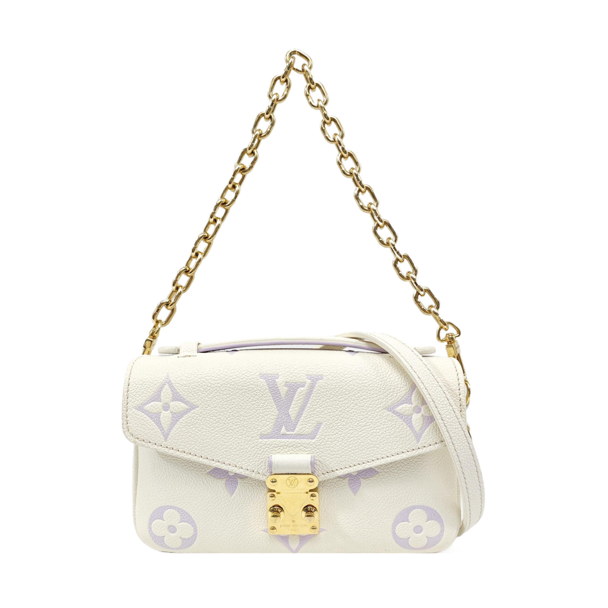 MÉTIS EAST WEST Monogram Calfskin White