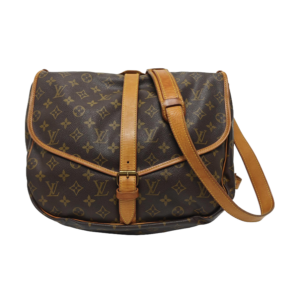 SAUMUR 35 Monogram Coated Canvas Brown