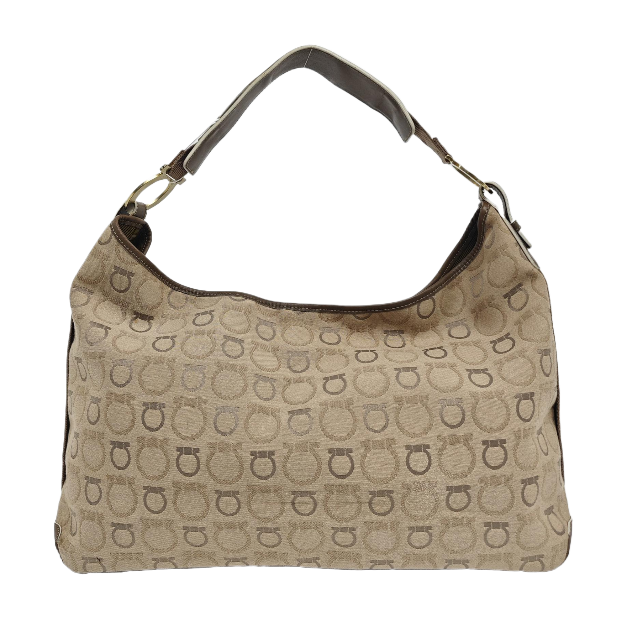 Fabric Top Handle Bag Beige
